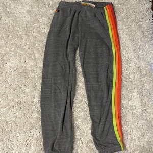 Aviator Nation sweatpants, in a size medium. color grey and in good condition.